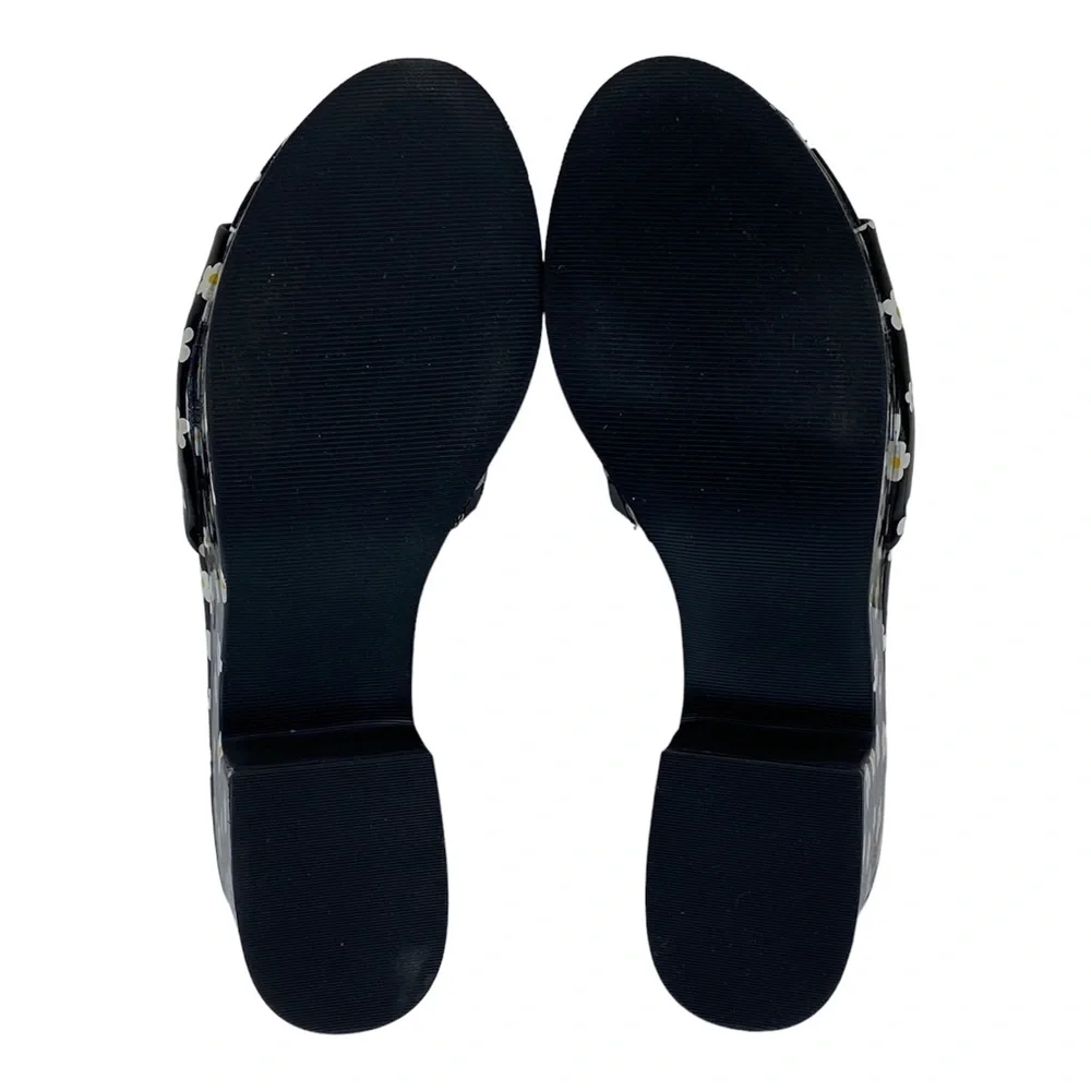 Melborne Platform Sandals Black Daisy - Picture 4 of 7